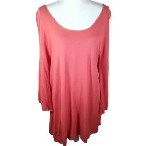 PINK/CORAL COLD SHOULDER TUNIC/DRESS SZ.S EUC